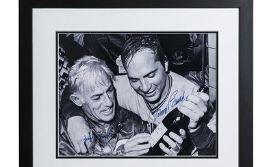 Johnny Bench & Sparky Anderson Signed Archival Photo