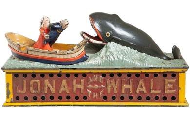 Jonah and the Whale Cast Iron Mechanical Bank
