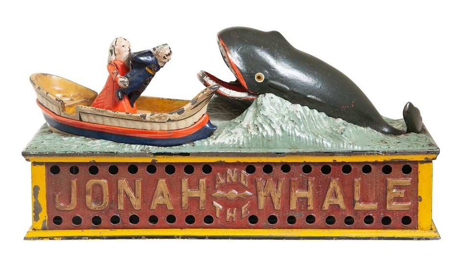 Jonah and the Whale Cast Iron Mechanical Bank