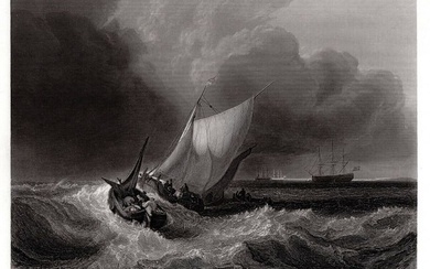 Joseph Mallord William Turner Dutch Boats in a Gale (The Bridgewater Sea Piece) 1862 Engraving