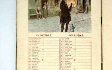 Kalender für das Jahr 1902 Handgestalteter Kalender im Jugendstil