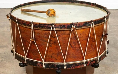 LARGE 19TH CENTURY DRUM FORM COFFEE TABLE