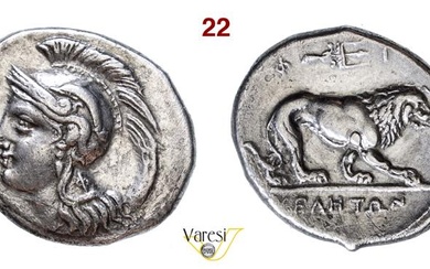 LUCANIA - Velia - (300-280 a.C.) Didramma (o Statere) D/...