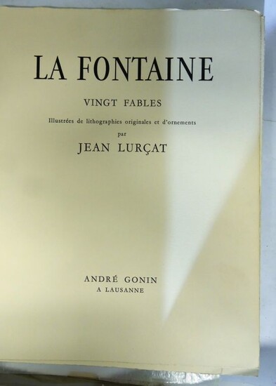 [LURÇAT] - LA FONTAINE (Jean de). Vingt fables de Jean de La Fontaine. Lausanne, André...