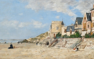La Tour Malakoff et le rivage à Trouville, Eugène Boudin