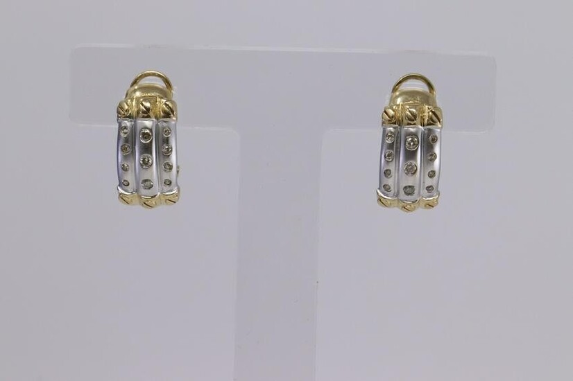 Ladies 14Kt Diamond Earrings
