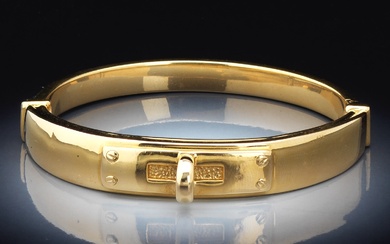 Ladies' Gold Hinged Bangle Bracelet