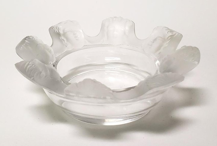 Lalique Crystal Figural Ashtray