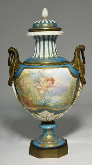 Large 19th Century Sèvres Porcelain Urn