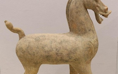 Large Chinese Han Dynasty Pottery Horse (206BC-221AD)