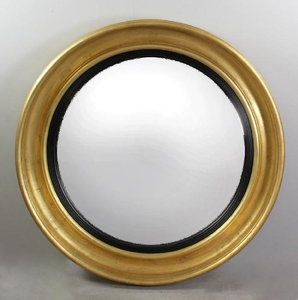 Large Gilt Framed Convex Mirror