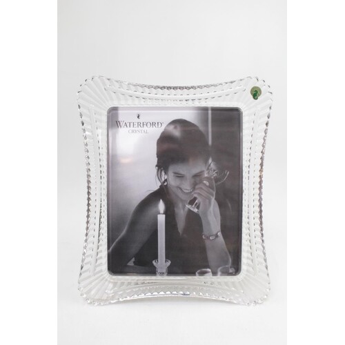 Large Waterford Wellesley Crystal Picture frame with paper l...