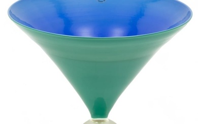 Laura De Santillana (Italian, 1955-2019) Venini, Murano, Biro Series Art Glass Vase, 1985, H 9.25"