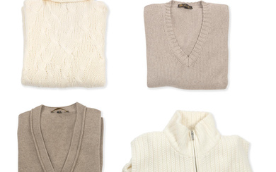 Loro Piana: Four Pieces of Neutral Coloured Cashmere Knitwear