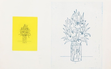Louis CANE (Né en 1943) Bouquets de fleurs, 1989 ESTAMPE sur PAPIER Exceptionnelle épreuve numérotée...