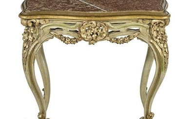 Louis XV-Style Marble-Top Occasional Table