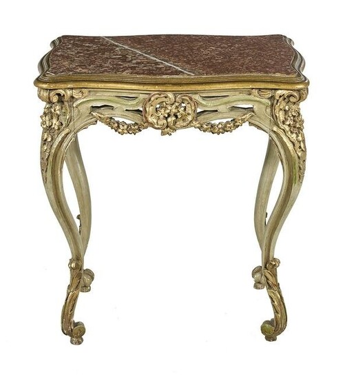 Louis XV-Style Marble-Top Occasional Table
