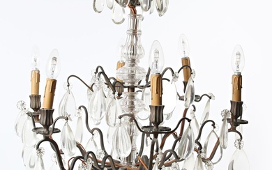 Lustre cage en métal à six bras de lumières,... - Lot 222 - Vasari Auction