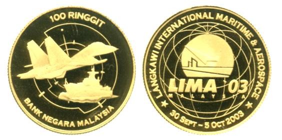 MALAYSIA Gold RM100 â€œLangkawi International Maritime