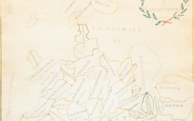 MAP OF ENGLAND BY A. WHITBOURN, 1819.