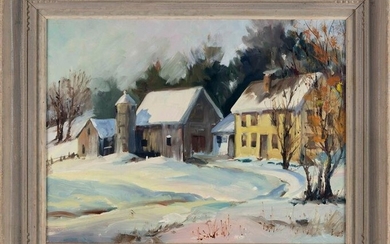 MARSHALL WOODSIDE JOYCE (Massachusetts, 1912-1998), “The Old Farmhouse”., Oil on