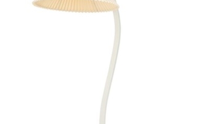 SOLD. Mads Caprani: A white lacquered wooden and metal floor lamp with pleated shade. H. 153 cm. – Bruun Rasmussen Auctioneers of Fine Art