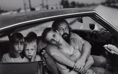 Mary Ellen Mark, Homeless Damm Family in Their Car, Los Angeles, Ca.