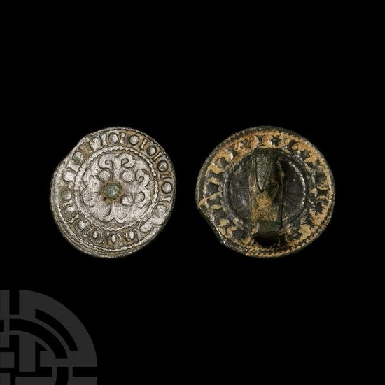 Medieval Sterling Jetton 'Coin Brooch'