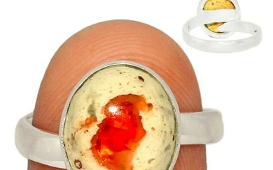 Mexican Fire Opal & Sterling Silver Ring