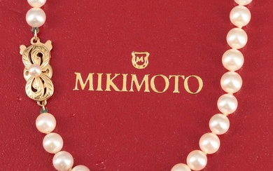 Mikimoto Pearl Necklace with 18K Clasp