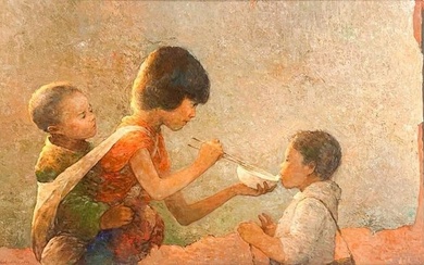 Ming-Che Huang/Mingzhe Huang aka Michel Hwang (b.1948) Oil on Canvas, Circa 1970
