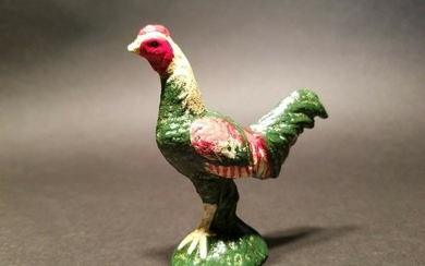 Miniature Cast Iron Fighting Rooster Chicken Hen