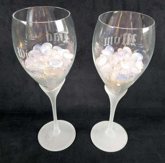 Mom and Dad Customized Wine Glasses