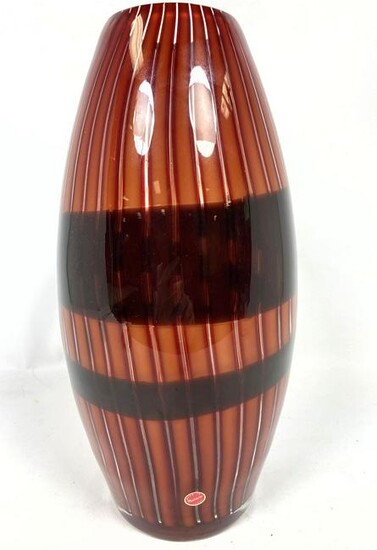 Murano Italian Art Glass Vase. Vertical interior design