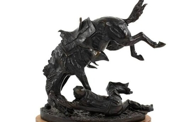 Museum Collection Frederic Remington 'Wicked Pony' Scul