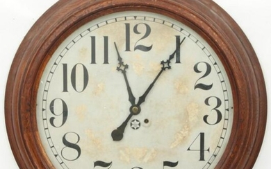 New Haven Clock Co. Oak Gallery Clock