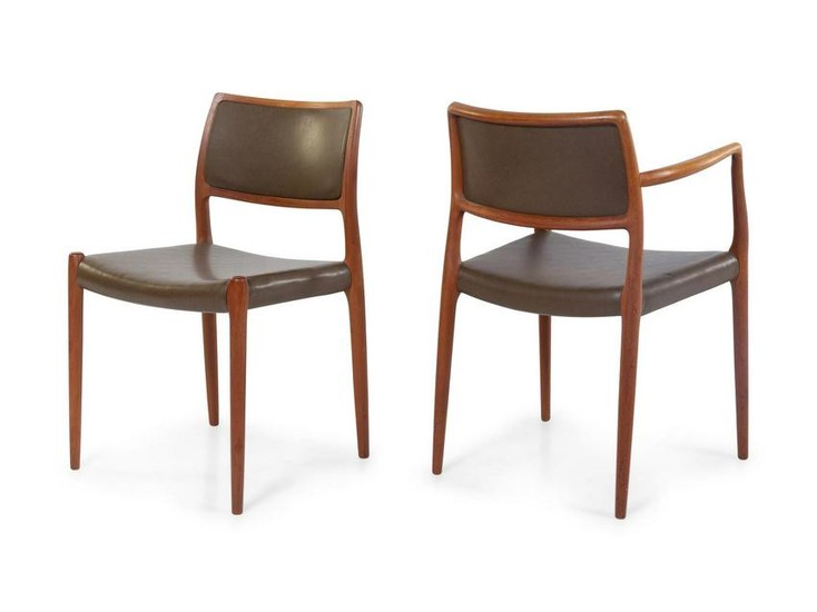 Nils Otto Moller Two Dining Chairs J. L. Mollers