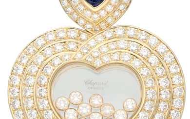 No Reserve - Chopard 18K yellow gold 'Happy Diamonds Heart' pendant set with approx. 3.87...