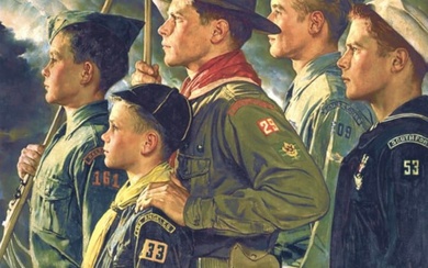 Norman Rockwell "Forward America, 1951" Offset Lithograph