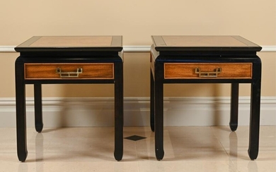 PAIR OF CENTURY CHINESE-STYLE END TABLES