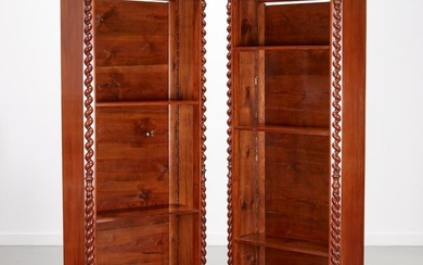 Pair Louis Philippe mahogany bookcases