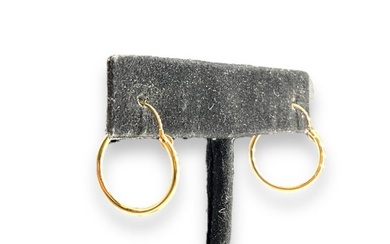 Pair of 14kt Yellow Gold Hoop Earrings