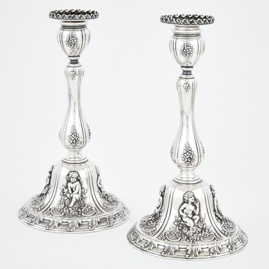 Pair of Tiffany & Co. Sterling Silver Candlesticks