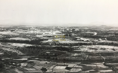 Panorama de l'Universite Sun Yat Sen a Canton; A Panoramic View of the National Sun Yat-sen University in Canton. Original Large Silver Print Photograph by The Bright Studio at Canton in 1930