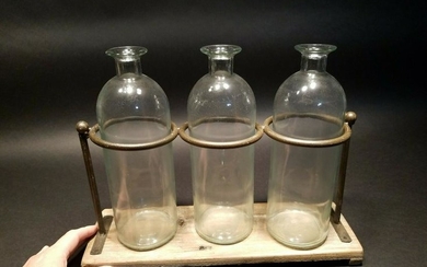 Pharmacy Apothecary stand w 3 Bottles