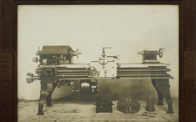 Photo of a Prentice Brothers Lathe in a Branded Frame...