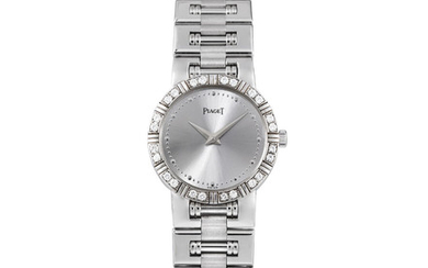 Piaget. A Lady's White Gold and Diamond-Set Bracelet Watch