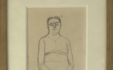 Pierre TAL-COAT (1905-1985) Personnage assis Dessin monogrammé en bas à droite 21 x 15.5 cm...
