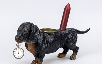 Pocket watch stand dachshund bron