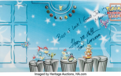 Pokémon Super Trainer Showdown Playmat (2001) Signed and Inscribed....